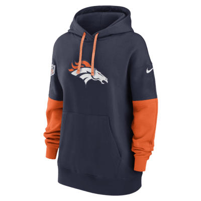 Sudadera con gorro sin cierre Nike de la NFL para mujer Denver Broncos Sideline Essential