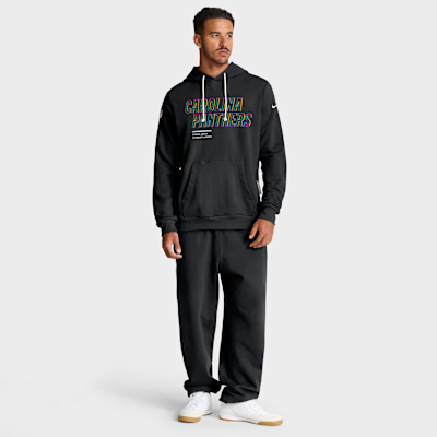 Sudadera con gorro sin cierre Nike de la NFL para hombre Carolina Panthers Crucial Catch Sideline