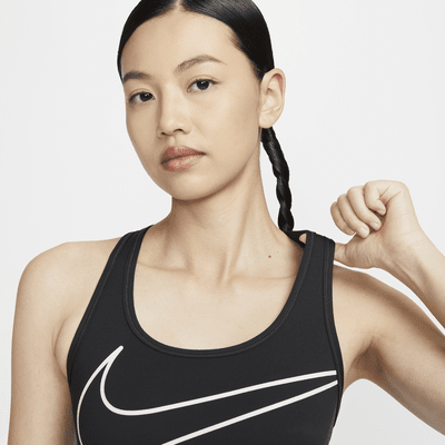 สปอร์ตบราผู้หญิงเสริมฟองน้ำ Nike Swoosh Medium Support