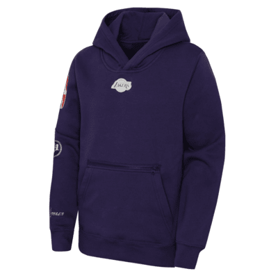 Los Angeles Lakers Courtside City Edition Older Kids' Nike NBA Fleece Pullover Hoodie