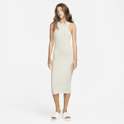 Vestido sin mangas slim midi para mujer Nike Sportswear Chill Rib