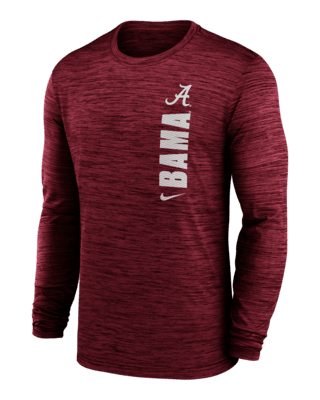 Мужская футболка Alabama Crimson Tide Sideline Velocity Nike Dri-FIT College Long-Sleeve