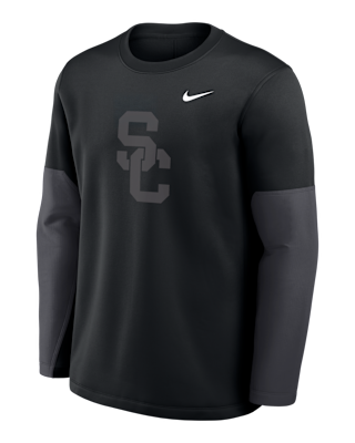 Мужская футболка USC Sideline Coach Nike Therma-FIT College Long-Sleeve