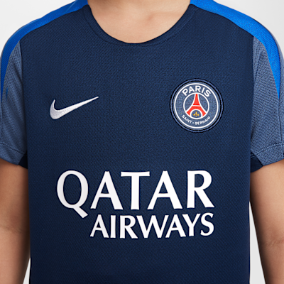 Camisola de futebol de manga curta Nike Dri-FIT Strike Paris Saint-Germain Júnior