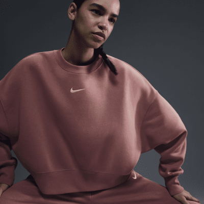 Sudadera sin cierre de cuello redondo extra oversized para mujer Nike Sportswear Phoenix Fleece