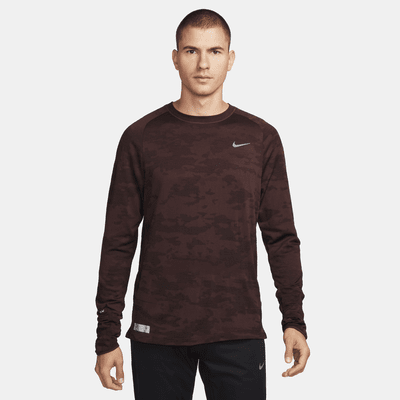 Nike Yoga Therma-fit Adv Top In Brown, in Red