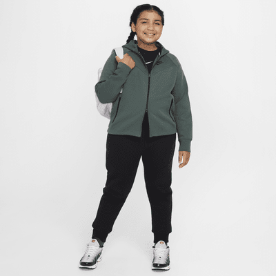 Nike Sportswear Tech Fleece Big Kids' (Girls') Full-Zip Hoodie (Extended Size)