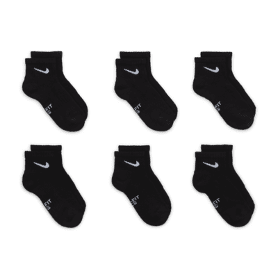 Nike Dri-FIT Performance Basics Little Kids' Ankle Socks (6 Pairs)