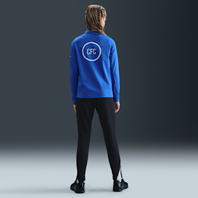 Chelsea FC Strike Derde Nike Total 90 knit voetbaltrainingstop met Dri-FIT voor kids