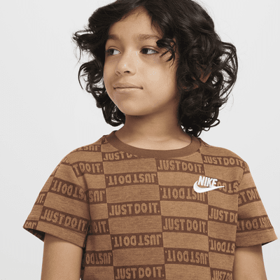 Playera de jacquard para niños de preescolar Nike "Just Do It"