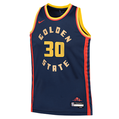 Jersey Nike Dri-FIT de la NBA Swingman para niños talla grande Stephen Curry Golden State Warriors 2024/25 City Edition