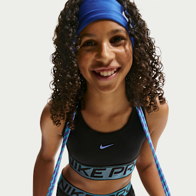 Nike Pro Swoosh Older Kids' Sports Bra with Shine Accents