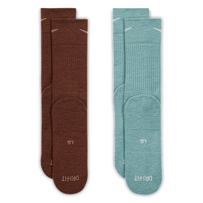 Nike Everyday Wool Cushioned Crew Socks (2 Pairs)