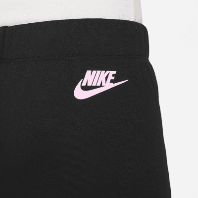 Spodnie z szerokimi nogawkami dla małych dzieci Nike Floral Fleece