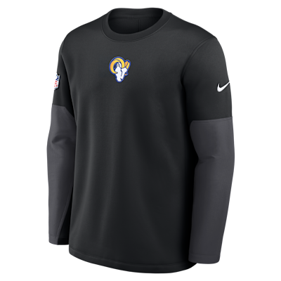 Los Angeles Rams Scripted To Win Sideline Coach Men's Nike Therma-FIT NFL Long-Sleeve T-Shirt