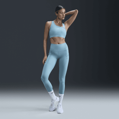 Nike Go-leggings i 7/8-længde med høj talje, fast støtte og lommer til kvinder