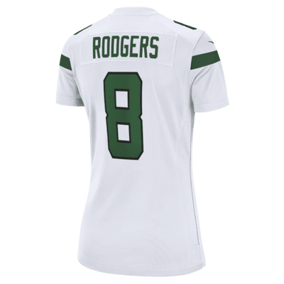 Jersey de fútbol americano Nike de la NFL Game para mujer Aaron Rodgers New York Jets