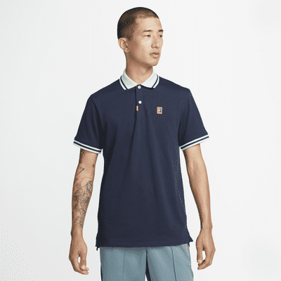 nike court blue polo