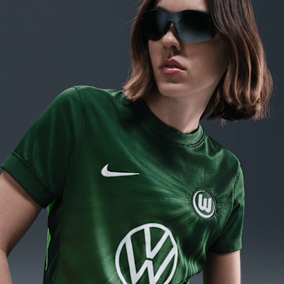 VfL Wolfsburg 2025/2026 Stadium Home Women's Nike Dri-FIT Football Replica Short-Sleeve Top