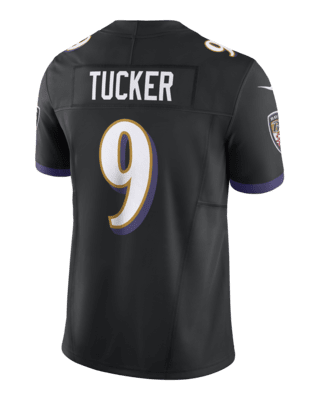 Nike Justin Tucker Baltimore Ravens Game Black Jersey - Women's