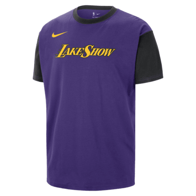 T-shirt NBA Nike Los Angeles Lakers Courtside City Edition para homem