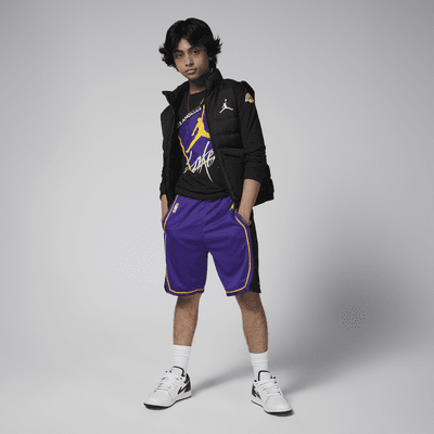 T-shirt à manches longues Jordan Max90 NBA Los Angeles Lakers Courtside Statement Edition pour ado (garçon)