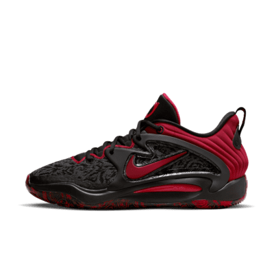 black and red nike basketball shoes