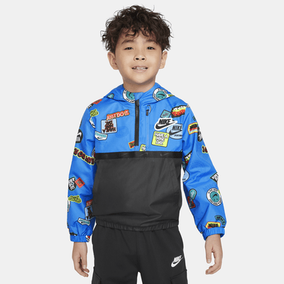 Nike Half-Zip Print Blocked Anorak Little Kids' Jacket. Nike.com