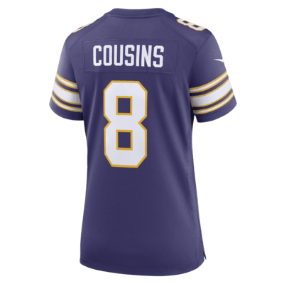 Kirk Cousins Minnesota Vikings Women's Nike NFL Game Football Jersey.