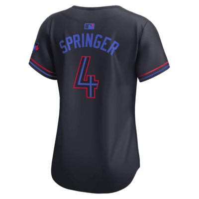 Jersey Nike Dri-FIT ADV de la MLB Limited para mujer George Springer Toronto Blue Jays City Connect