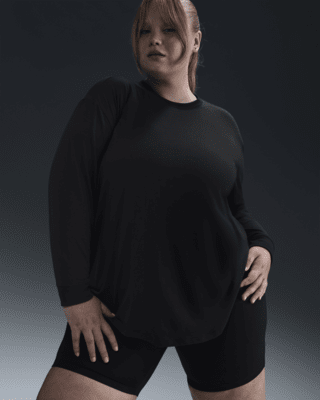 Женские  Nike One Relaxed Dri-FIT Long-Sleeve Top (Plus Size)