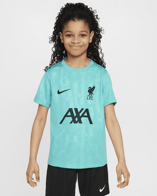 Подростковые шорты Liverpool FC Academy Pro Big Kids' Nike Dri-FIT Soccer Pre-Match Short-Sleeve Top