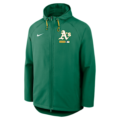 Athletics Authentic Collection Men's Nike Therma-FIT MLB Full-Zip Hooded Jacket
