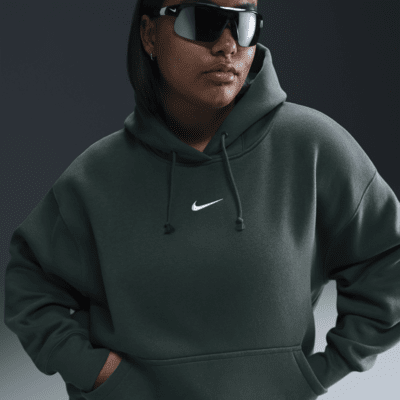 Huvtröja i oversize-modell Nike Sportswear Phoenix Fleece för kvinnor (Plus Size)