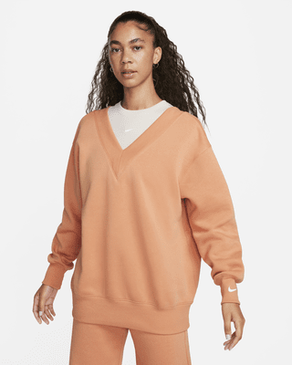 Nike Sportswear Phoenix Fleece Women's Oversized V-Neck Sweatshirt. Nike ID