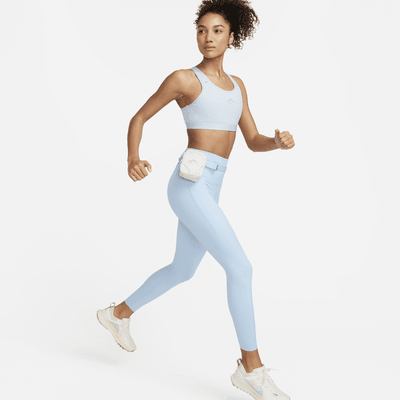 Nike Women's Go Firm-support High-waisted Cropped Leggings With Pockets In  Purple