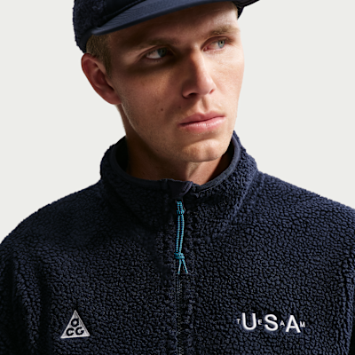 Nike ACG USA Men's Therma-FIT ADV Windproof Full-Zip Fleece Jacket