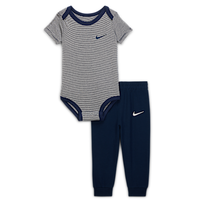 Nike Baby (0-6M) Striped Bodysuit and Joggers Set