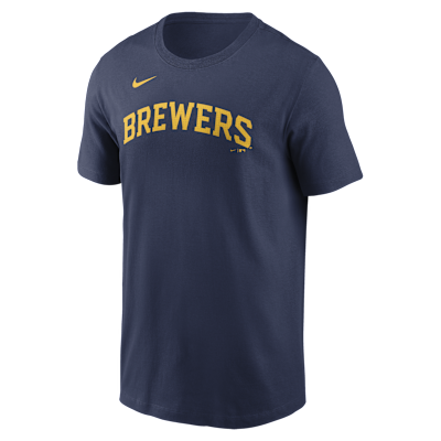 Playera Nike de la MLB para hombre Jackson Chourio Milwaukee Brewers Fuse