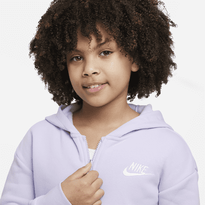 Nike Sportswear Club Fleece Older Kids' (Girls') Full-Zip Hoodie. Nike IN