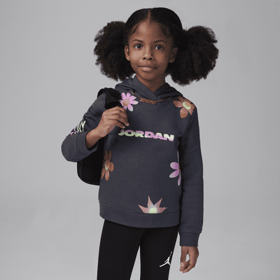 Conjunto de sudadera con gorro sin cierre para niños de preescolar Jordan Deloris Jordan Flowers