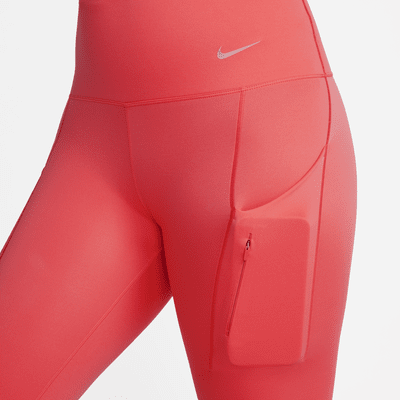 Leggings de tiro alto de 7/8 de sujeción firme con bolsillos para mujer Nike Go