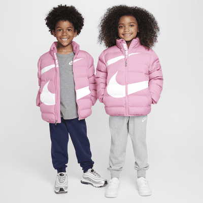 Nike Little Kids' Wrapped Swoosh Debossed Quilted Jacket