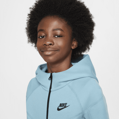 Mikina Nike Sportswear Tech Fleece s kapucí a dlouhým zipem pro větší děti (chlapce)