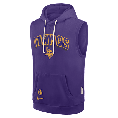 Minnesota Vikings Sideline Men's Nike Dri-FIT NFL Sleeveless Pullover Hoodie