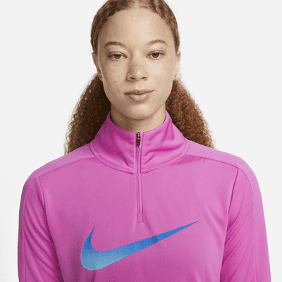 Nike Dri-FIT Swoosh Women's 1/4-Zip Long-Sleeve Running Mid Layer. Nike CH