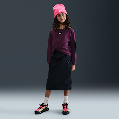 Playera de manga larga para niña talla grande Nike Sportswear Essential