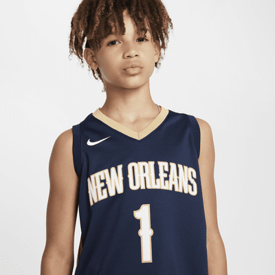 Koszulka dla dużych dzieci Nike NBA Swingman New Orleans Pelicans 2023/24 Icon Edition