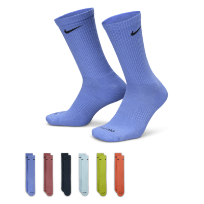 Calcetines largos de entrenamiento Nike Everyday Plus Cushioned (6 pares)