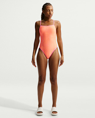 Женские  Nike Swim Ripple Texture Squareneck One Piece